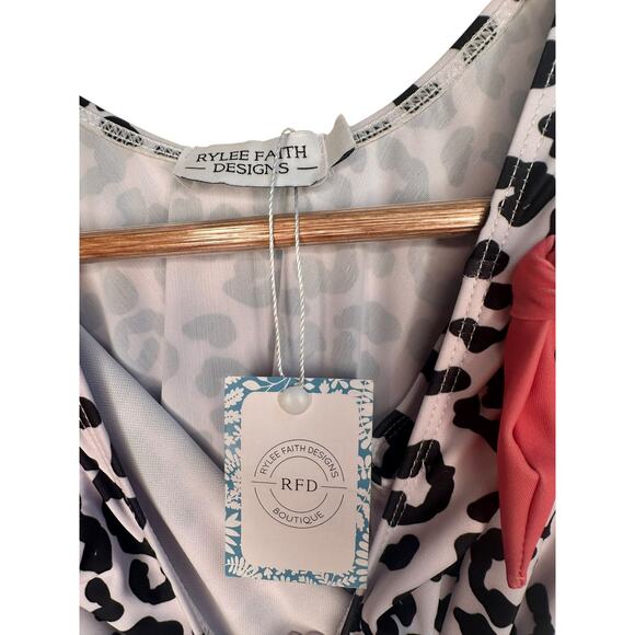 Girls Size 8 Leopard One-Piece Swimsuit | Rylee Faith Designs Boutique - Picture 4 of 7